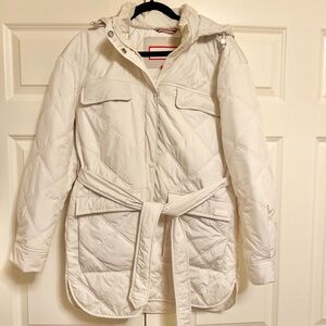 Hunter Ivory Packable Puffer Coat size M